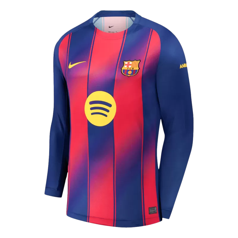 Barcelona Men's 25/26 Fan Home Long Sleeve Jersey