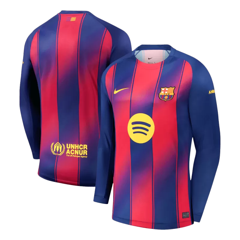 Barcelona Men's 25/26 Fan Home Long Sleeve Jersey - Image 3