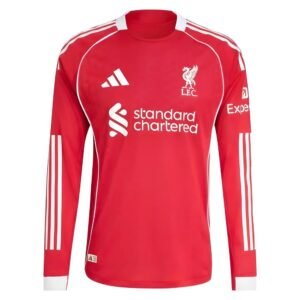 Liverpool Mens 25/26 Player Home Long Sleeve Jersey