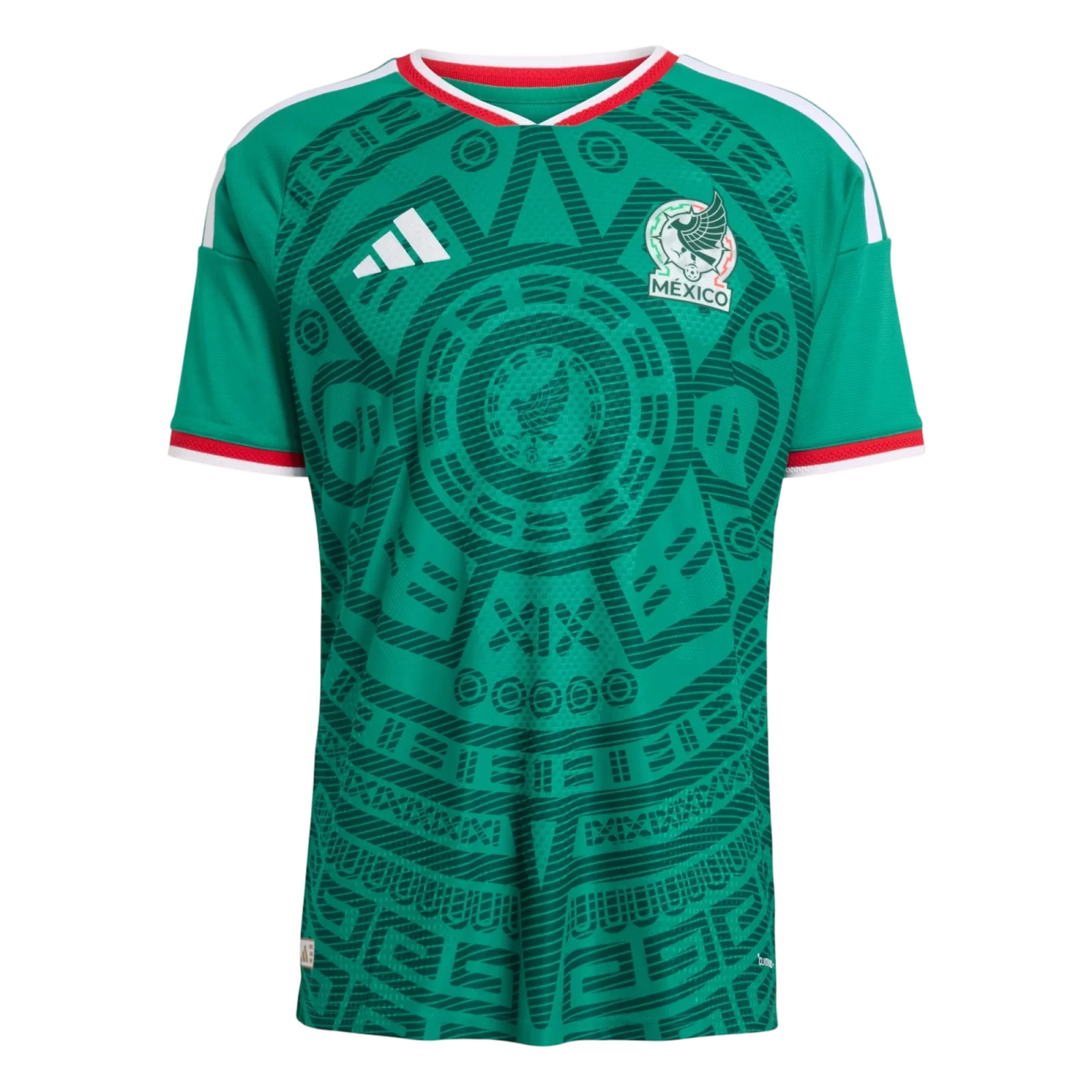 Front view of authentic Mexico 2026 World Cup home soccer jersey player version with slim fit design.