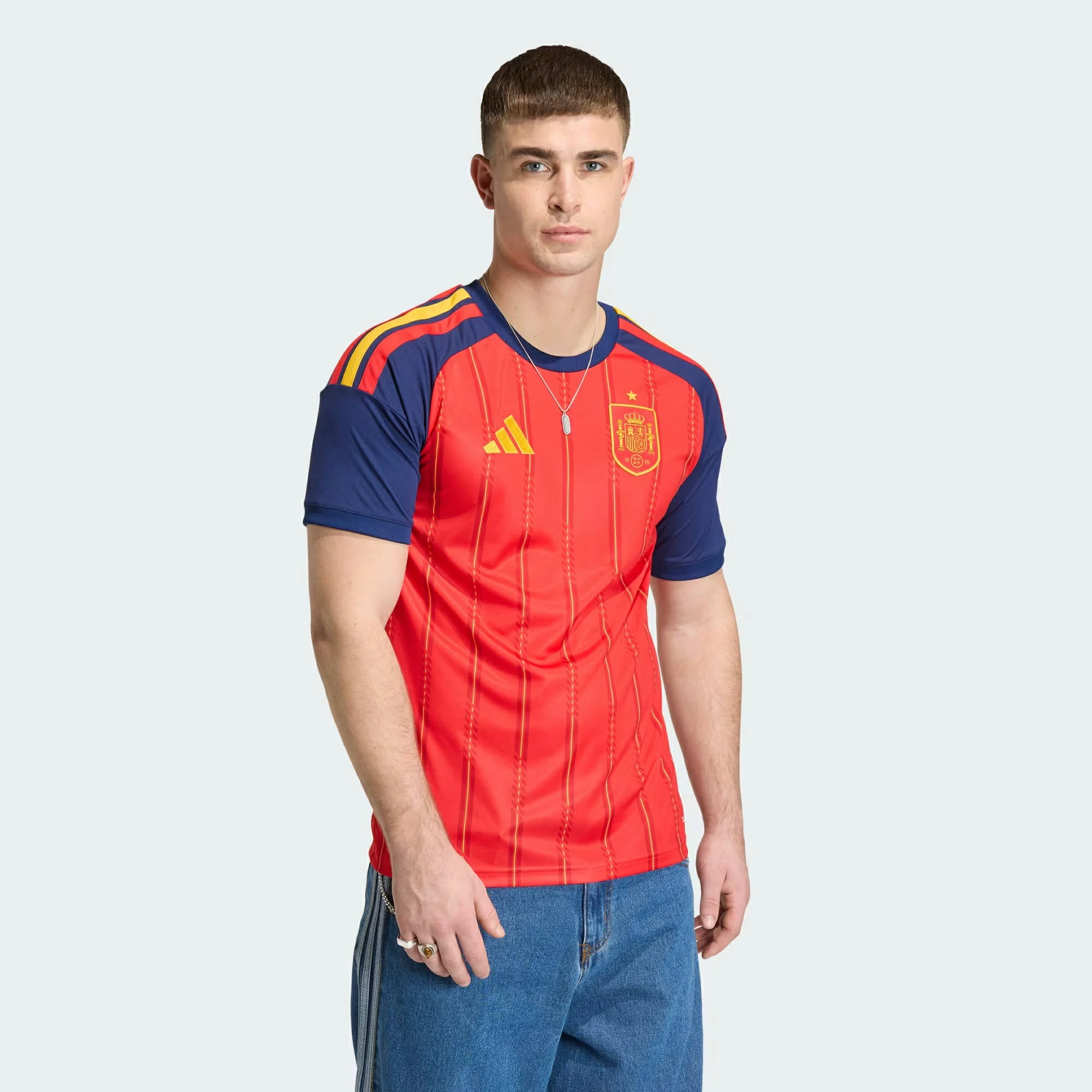 Spain 26 Home Men's Jersey (Fan Version) - Image 5