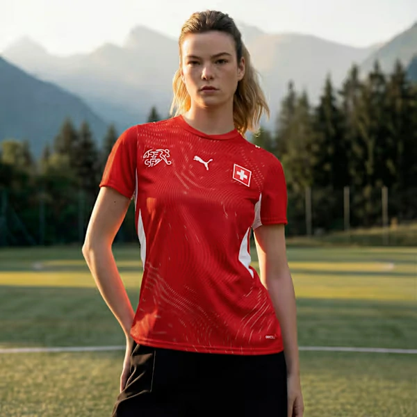 Switzerland 26 Home Women's Jersey (Fan Version) - Image 7