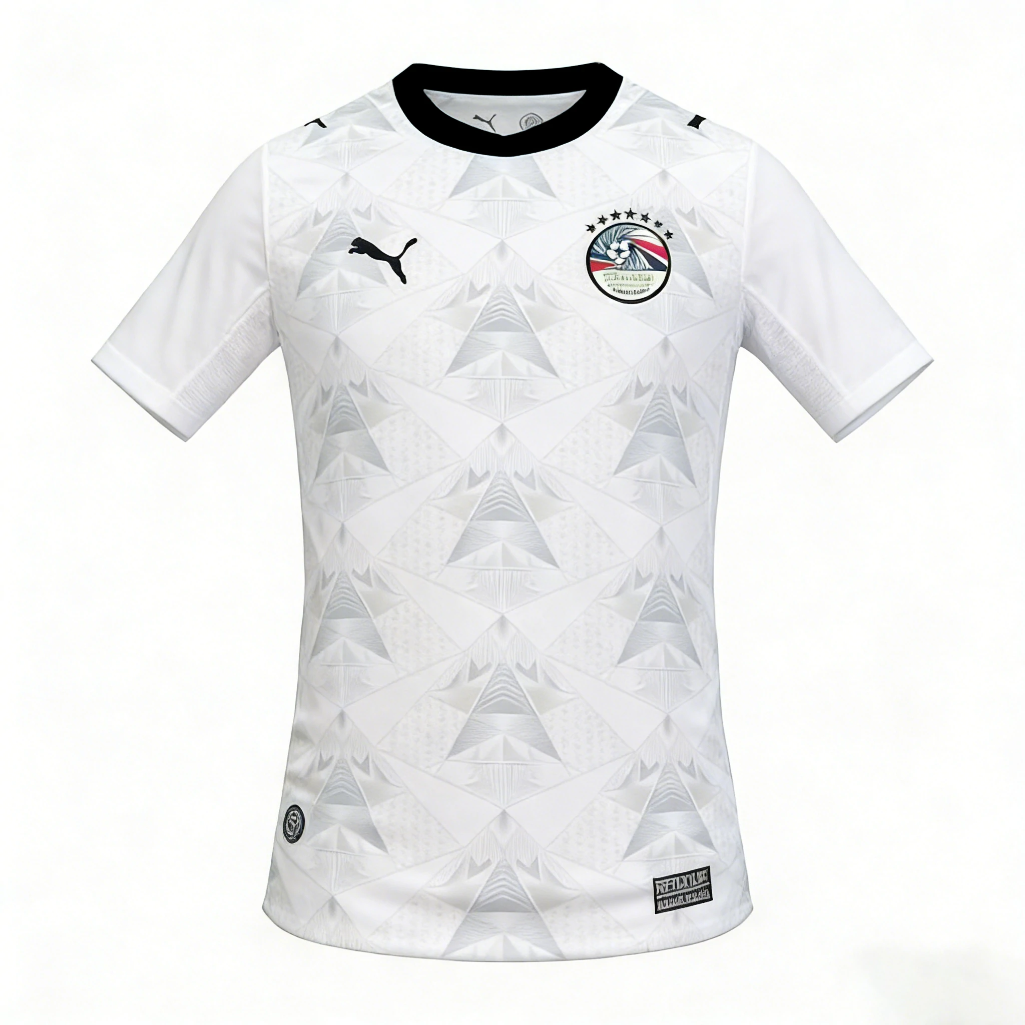 Front view of authentic Egypt 2026 World Cup home soccer jersey player version with slim fit design.