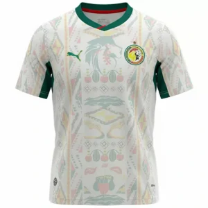 Front view of authentic Senegal 2026 World Cup home soccer jersey player version with slim fit design.