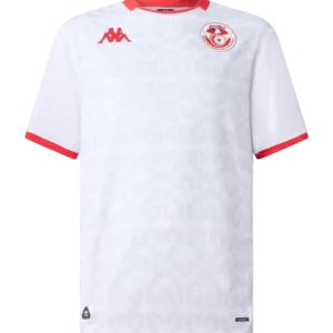 Front view of authentic Tunisia 2026 World Cup away soccer jersey player version with slim fit design.