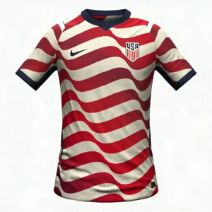 Front view of authentic USA 2026 World Cup home soccer jersey player version with slim fit design.