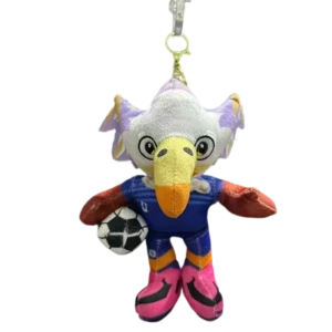 2026 World Cup USA Mascot Plush Keychain - American Eagle Stuffed Animal Keyring holding a Soccer Ball
