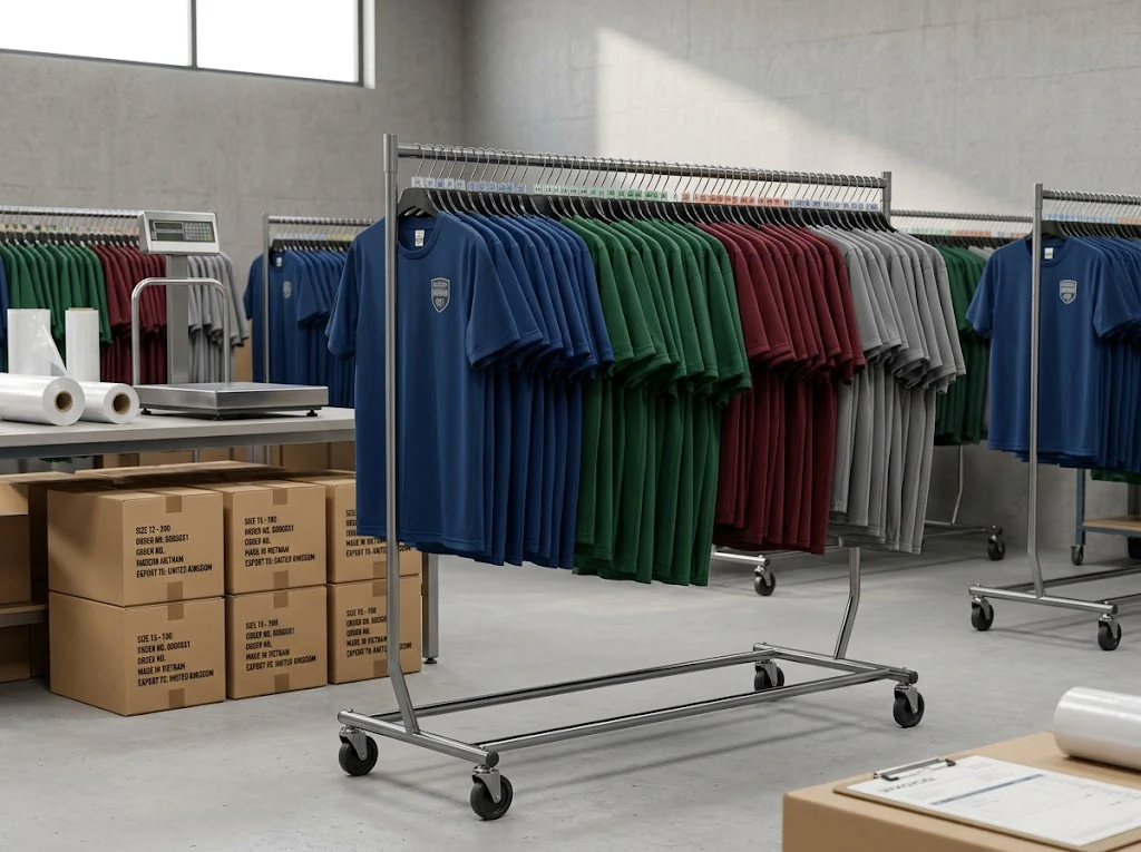 academy practice jerseys on racks in mixed sizes for bulk buying review