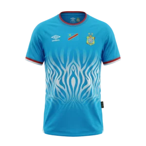 Front view of authentic Congo 2026 World Cup Home soccer jersey player version with slim fit design.